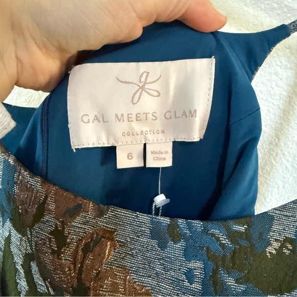 NWT Gal Meets Glam Darryn Floral Brocade Fit & Flare Dress Size 6 - Picture 3 of 4